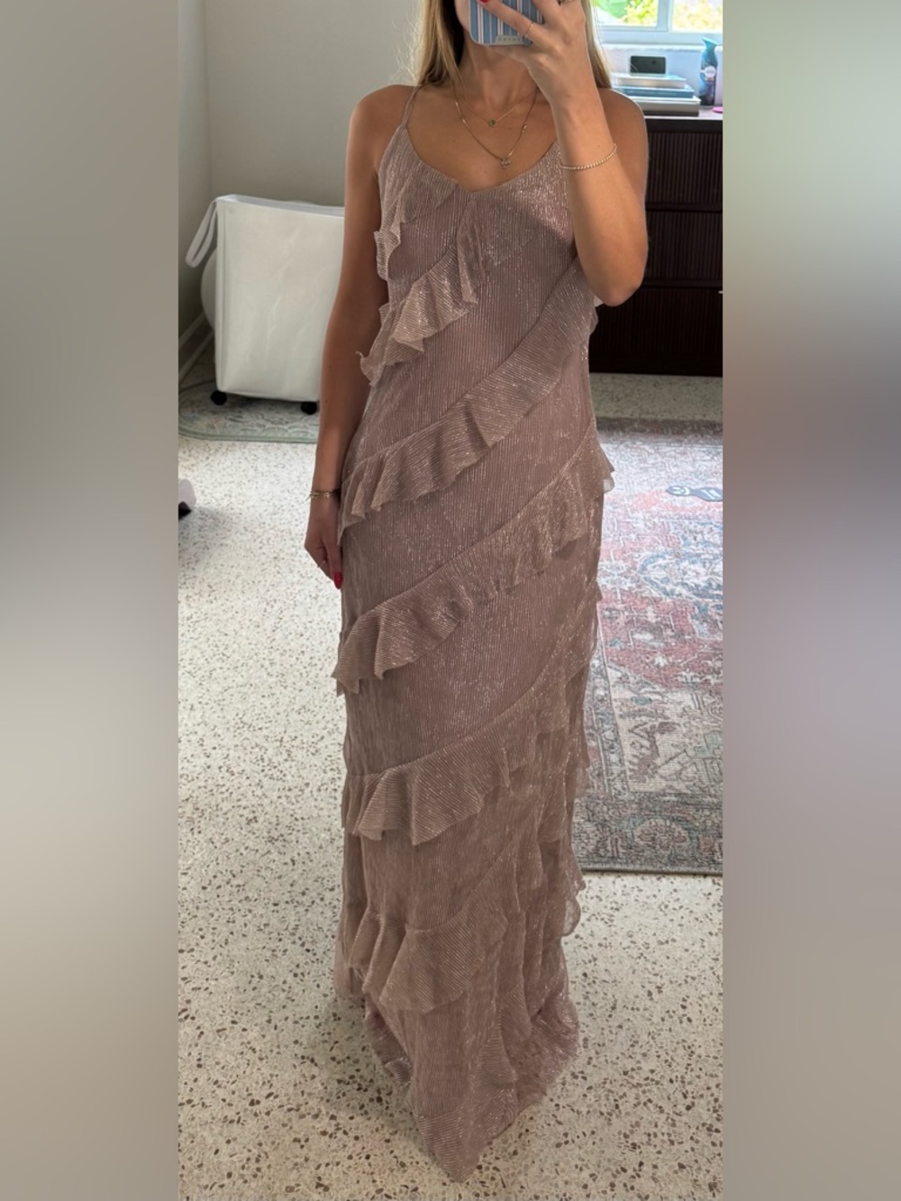 Petal & Pup Ciao Ruffles Maxi Dress - Dusty Lavender | Maxi Dress | Size S